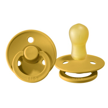 BIBS classic round pacifier - Moustard